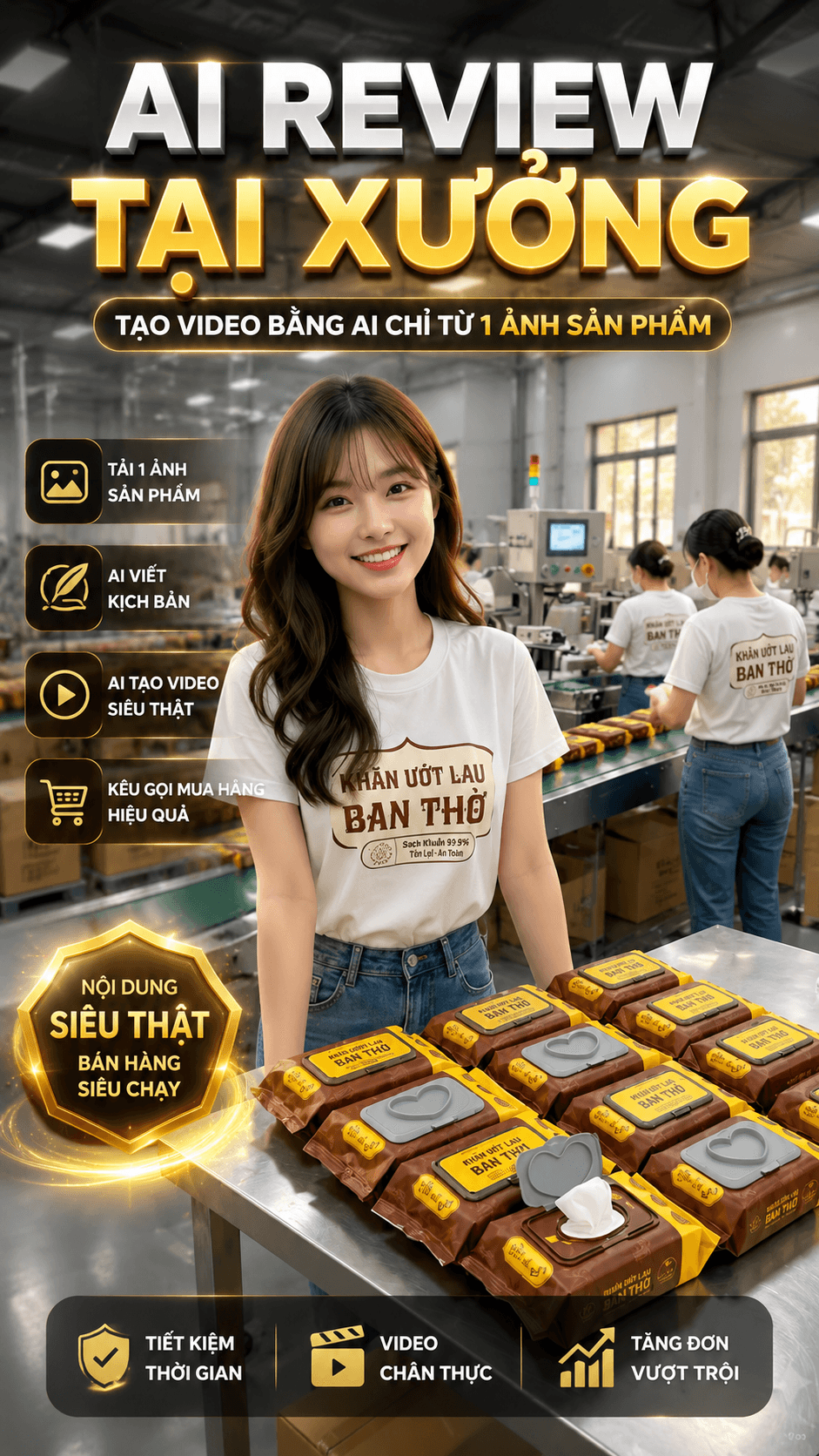 Ảnh bìa App AI Review Tại Xưởng